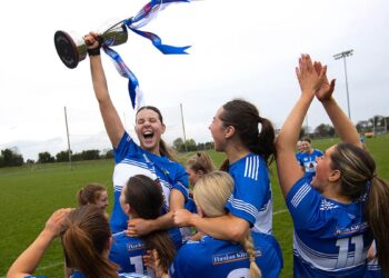Laois, VERY Camogie Division 3 Champions for 2025. Photo: Leah Scholes/INPHO